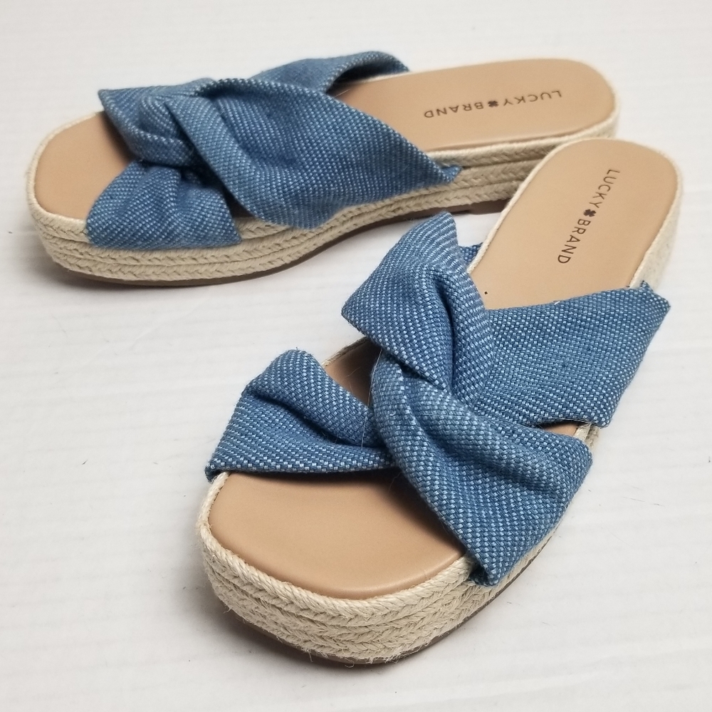NEW! Lucky Brand Twisted Espadrille Platform Sandals